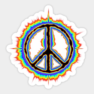 Psychedelic Peace sign Sticker